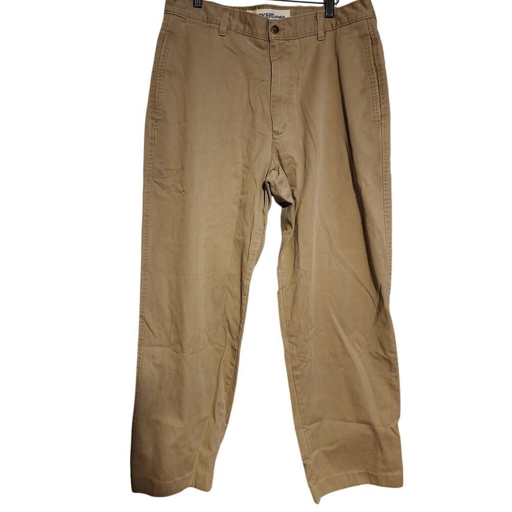 Dockers Men's Relaxed Fit Khakis Straight Leg Beige Pants Size W34 L30